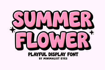 A Creative Font for Your Summer Flower Projects