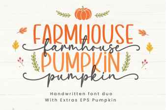 Farmhouse Pumpkin Font Design & Project Ideas